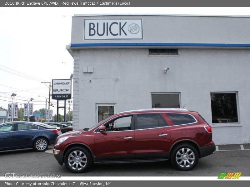 Red Jewel Tintcoat / Cashmere/Cocoa 2010 Buick Enclave CXL AWD