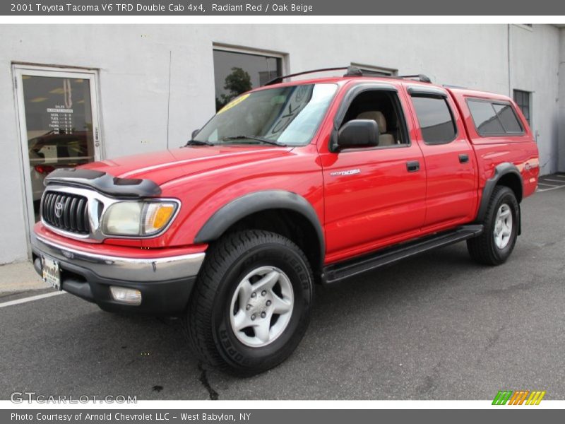 Radiant Red / Oak Beige 2001 Toyota Tacoma V6 TRD Double Cab 4x4