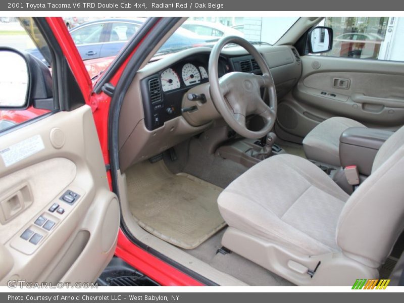 Radiant Red / Oak Beige 2001 Toyota Tacoma V6 TRD Double Cab 4x4