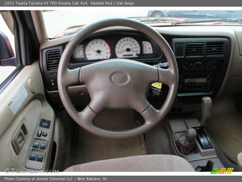 Radiant Red / Oak Beige 2001 Toyota Tacoma V6 TRD Double Cab 4x4