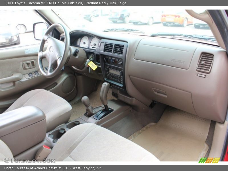 Radiant Red / Oak Beige 2001 Toyota Tacoma V6 TRD Double Cab 4x4
