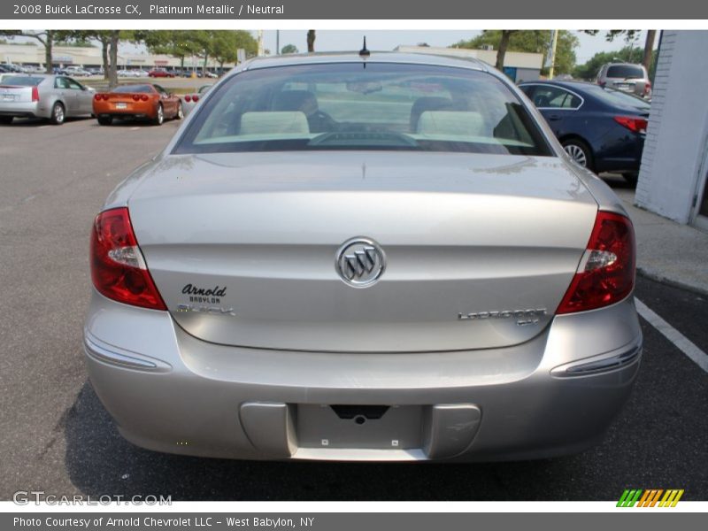 Platinum Metallic / Neutral 2008 Buick LaCrosse CX