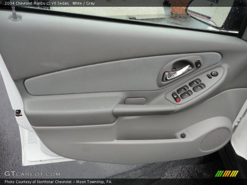 White / Gray 2004 Chevrolet Malibu LS V6 Sedan