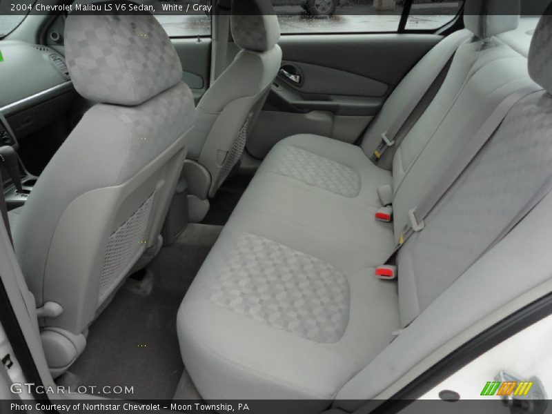 White / Gray 2004 Chevrolet Malibu LS V6 Sedan