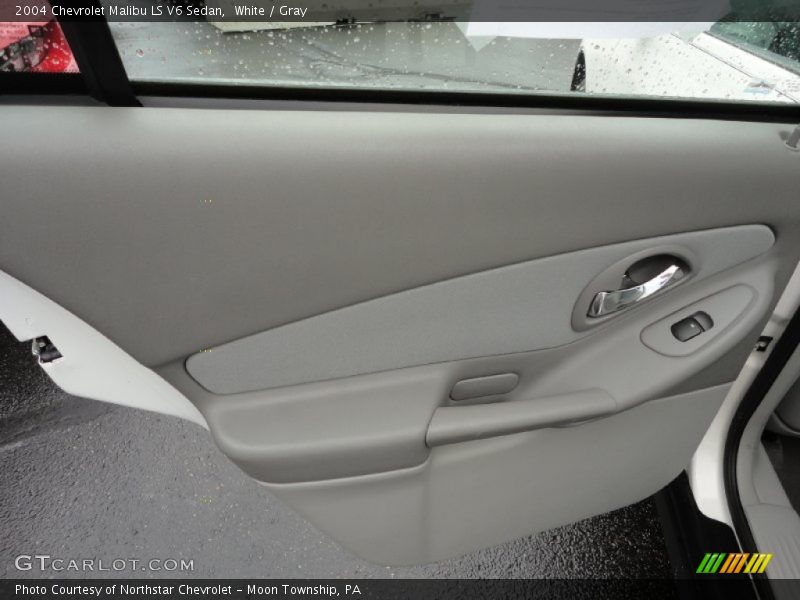 White / Gray 2004 Chevrolet Malibu LS V6 Sedan