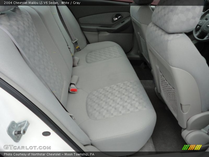 White / Gray 2004 Chevrolet Malibu LS V6 Sedan