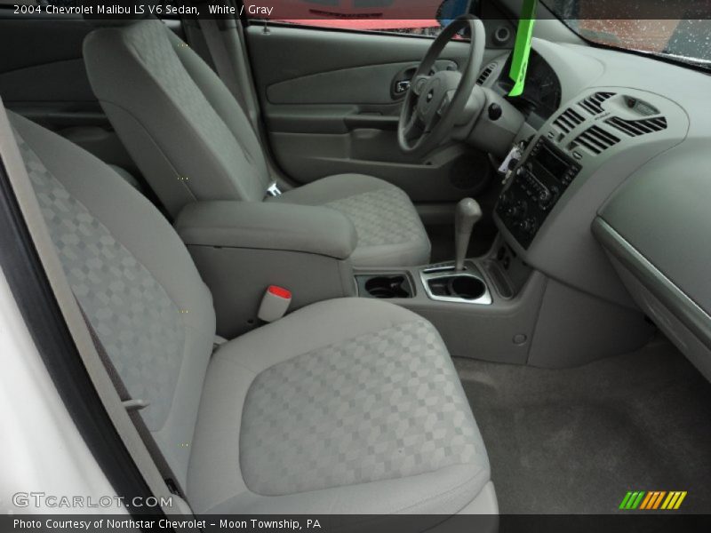White / Gray 2004 Chevrolet Malibu LS V6 Sedan
