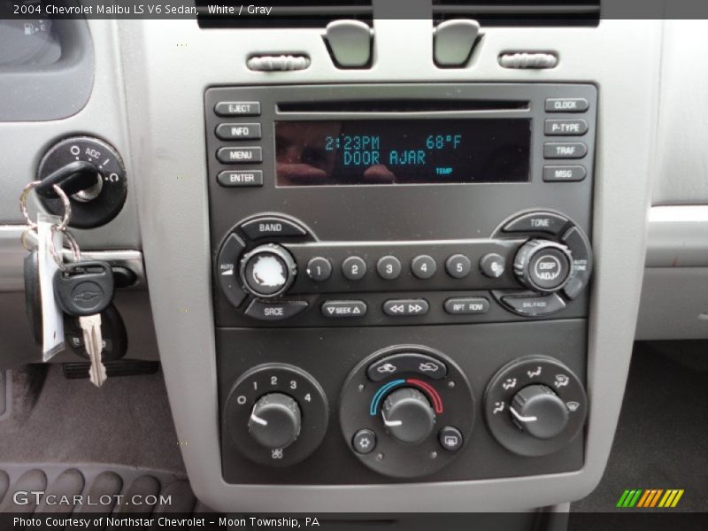 White / Gray 2004 Chevrolet Malibu LS V6 Sedan