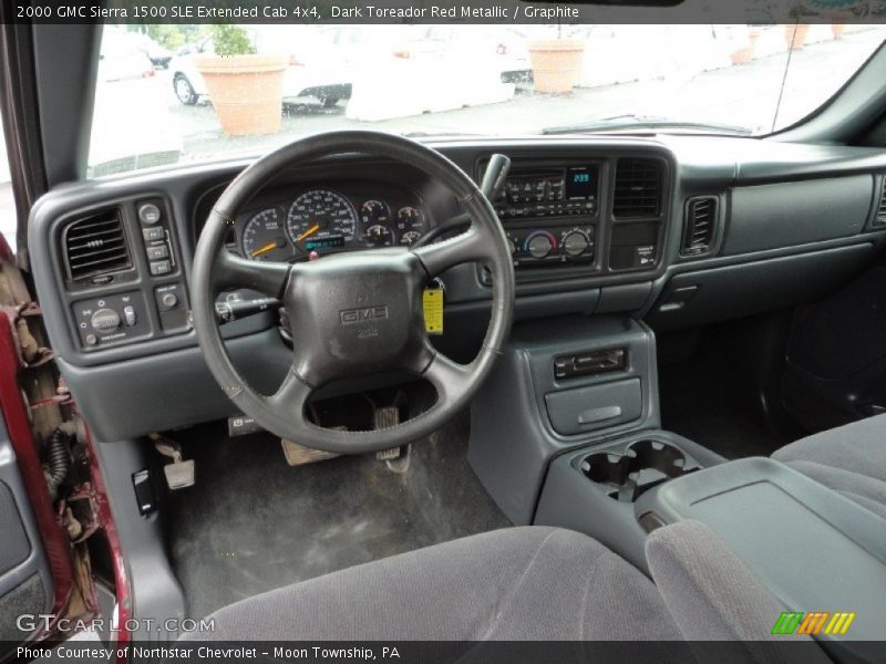  2000 Sierra 1500 SLE Extended Cab 4x4 Graphite Interior