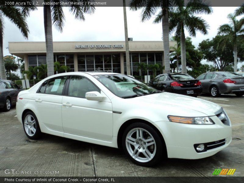 Alabaster Silver Metallic / Parchment 2008 Acura TL 3.2