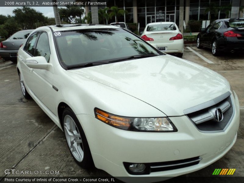 Alabaster Silver Metallic / Parchment 2008 Acura TL 3.2