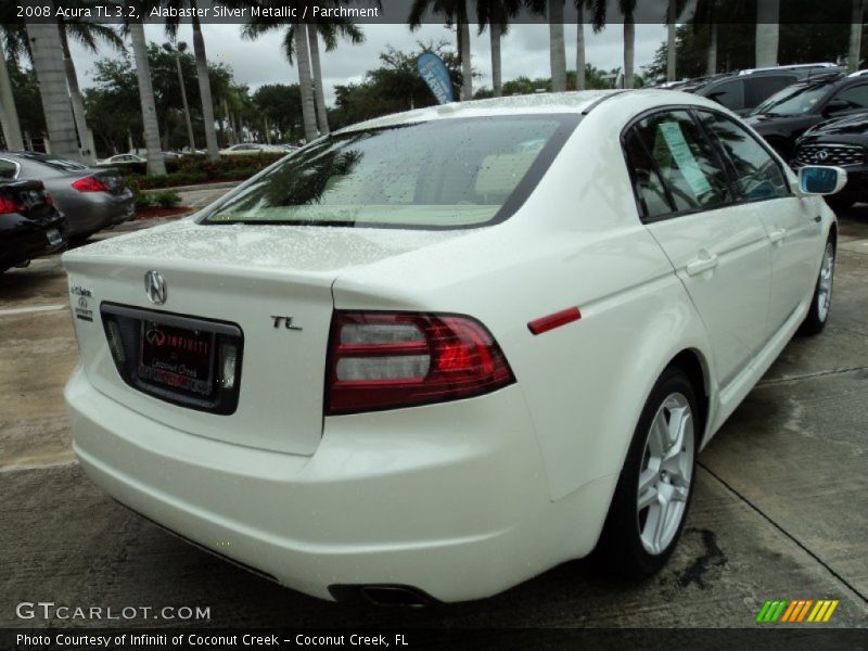 Alabaster Silver Metallic / Parchment 2008 Acura TL 3.2