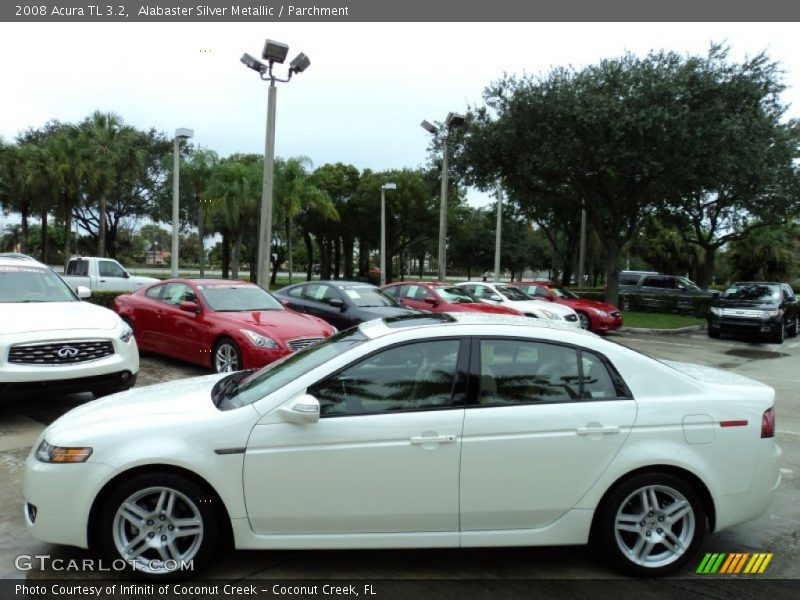 Alabaster Silver Metallic / Parchment 2008 Acura TL 3.2