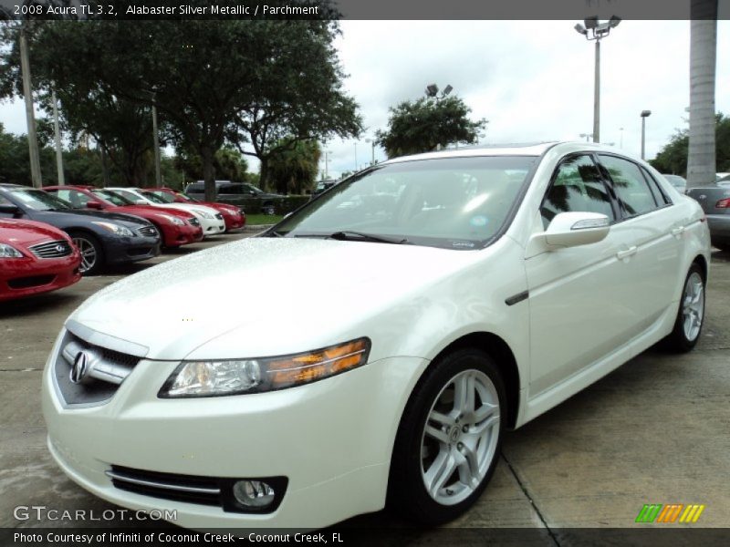 Alabaster Silver Metallic / Parchment 2008 Acura TL 3.2