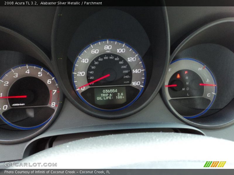 Alabaster Silver Metallic / Parchment 2008 Acura TL 3.2