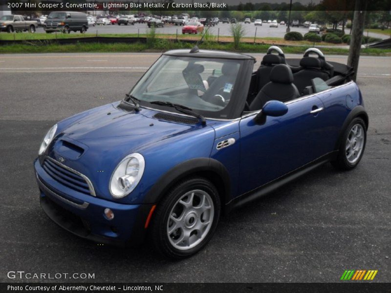 Lightning Blue Metallic / Carbon Black/Black 2007 Mini Cooper S Convertible