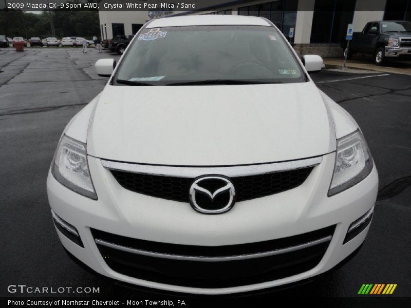 Crystal White Pearl Mica / Sand 2009 Mazda CX-9 Sport AWD
