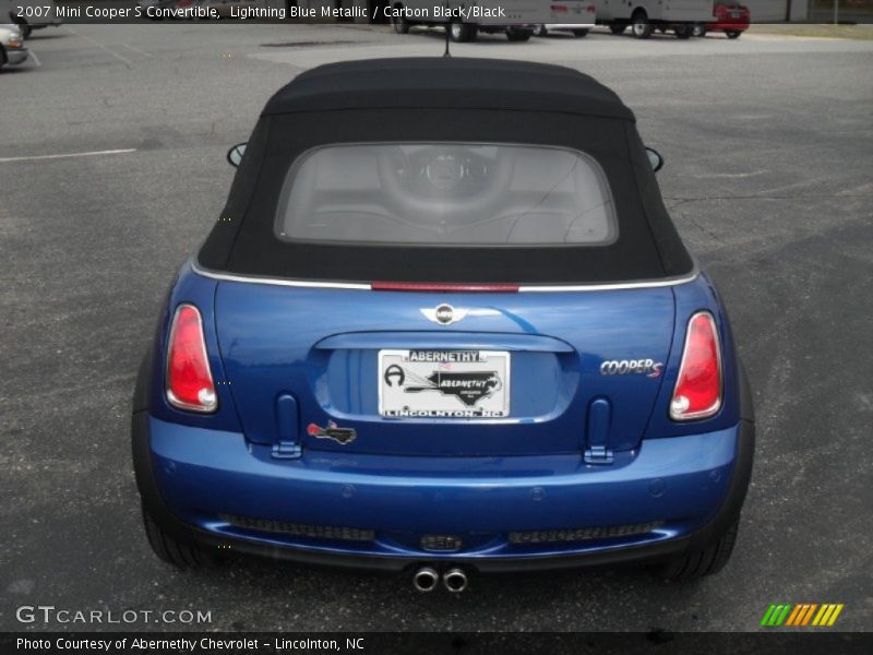 Lightning Blue Metallic / Carbon Black/Black 2007 Mini Cooper S Convertible