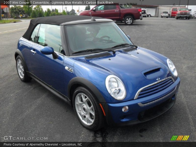 Lightning Blue Metallic / Carbon Black/Black 2007 Mini Cooper S Convertible