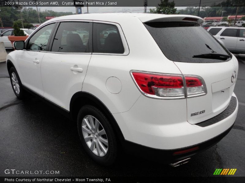 Crystal White Pearl Mica / Sand 2009 Mazda CX-9 Sport AWD