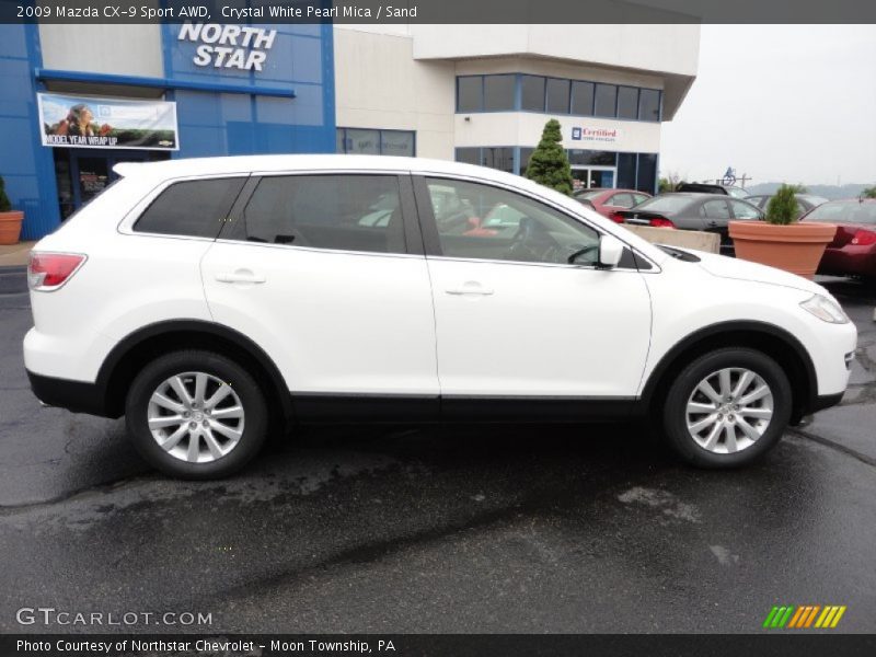 Crystal White Pearl Mica / Sand 2009 Mazda CX-9 Sport AWD
