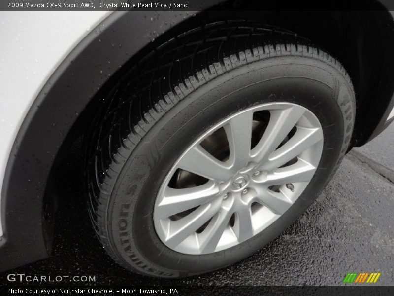 Crystal White Pearl Mica / Sand 2009 Mazda CX-9 Sport AWD