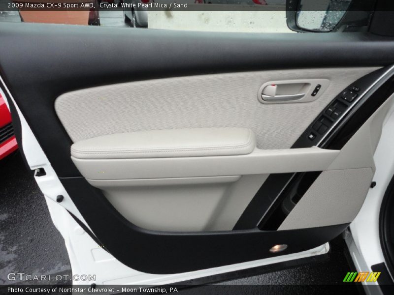 Crystal White Pearl Mica / Sand 2009 Mazda CX-9 Sport AWD
