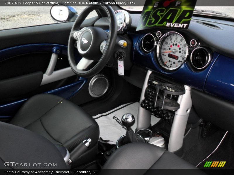 Lightning Blue Metallic / Carbon Black/Black 2007 Mini Cooper S Convertible
