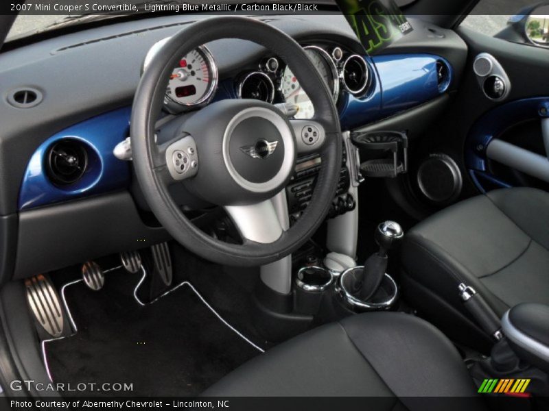 Lightning Blue Metallic / Carbon Black/Black 2007 Mini Cooper S Convertible