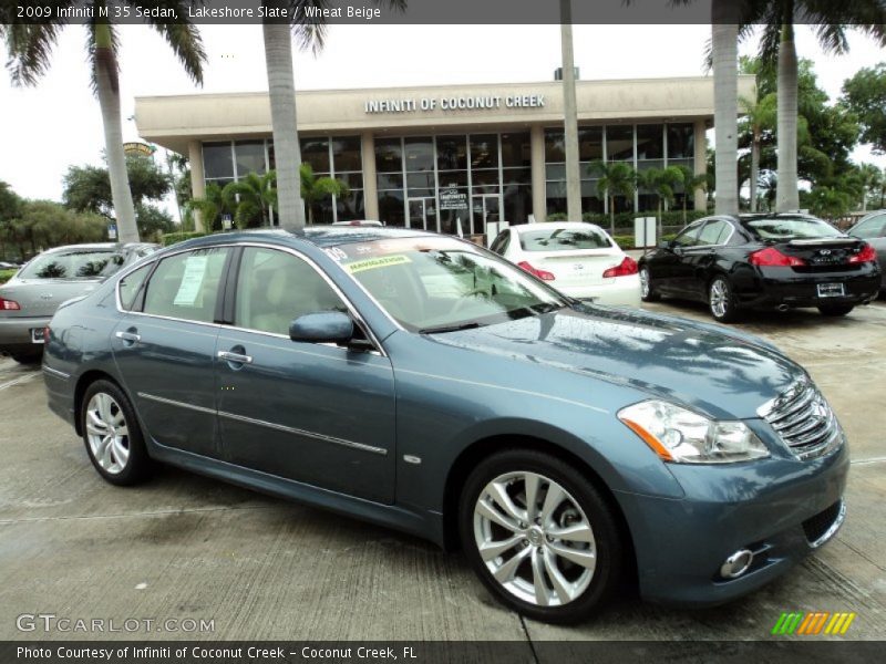 Lakeshore Slate / Wheat Beige 2009 Infiniti M 35 Sedan