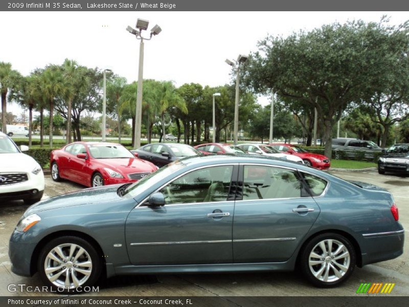 Lakeshore Slate / Wheat Beige 2009 Infiniti M 35 Sedan