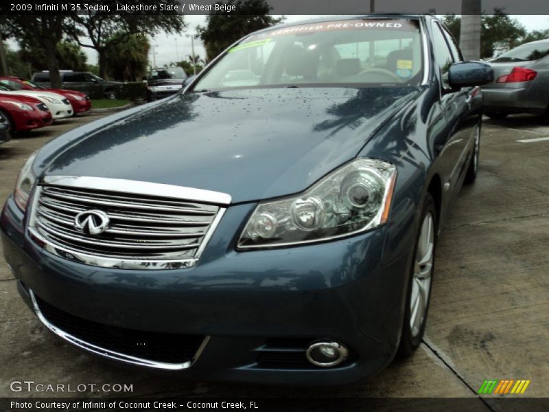 Lakeshore Slate / Wheat Beige 2009 Infiniti M 35 Sedan