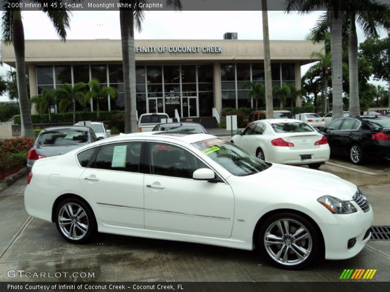 Moonlight White / Graphite 2008 Infiniti M 45 S Sedan