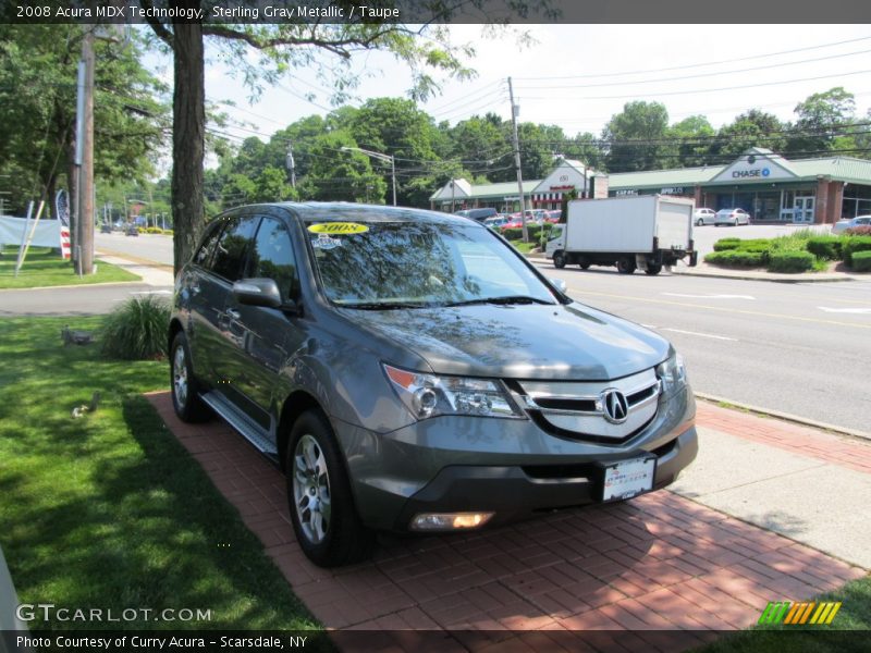 Sterling Gray Metallic / Taupe 2008 Acura MDX Technology