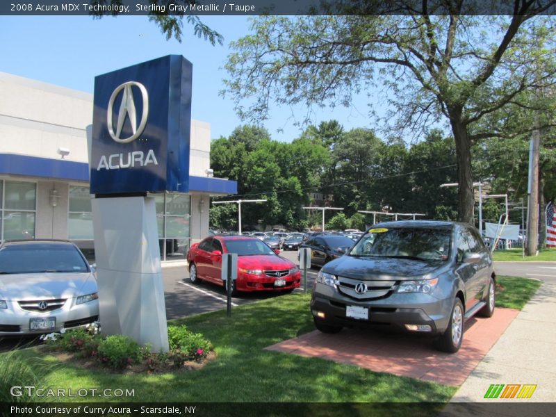 Sterling Gray Metallic / Taupe 2008 Acura MDX Technology