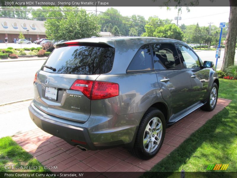 Sterling Gray Metallic / Taupe 2008 Acura MDX Technology