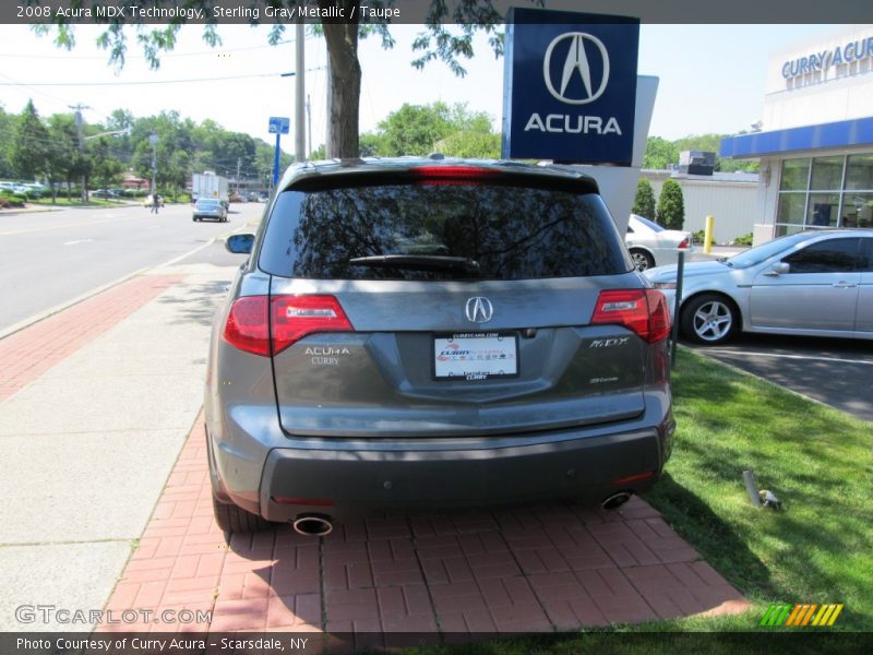 Sterling Gray Metallic / Taupe 2008 Acura MDX Technology