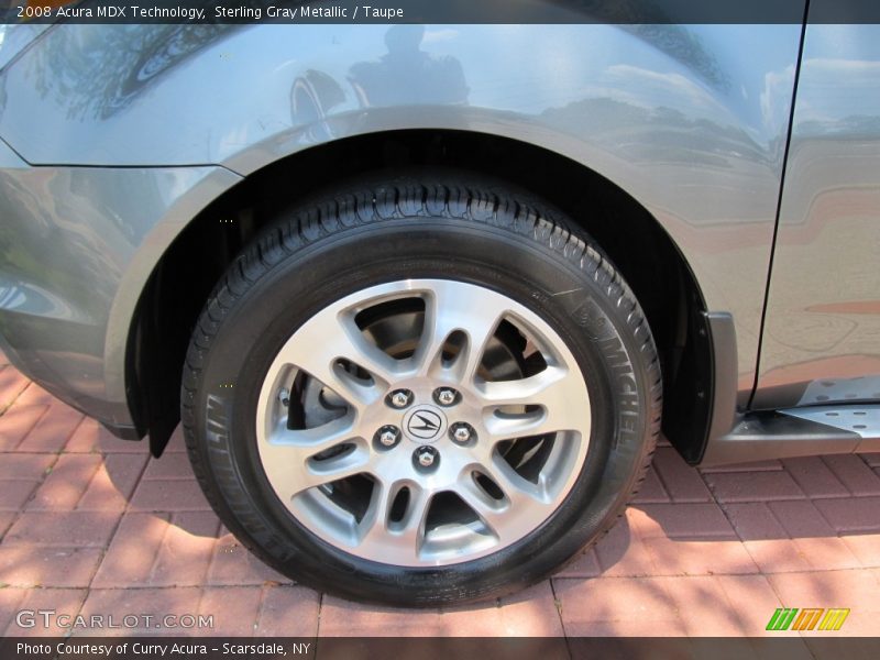 Sterling Gray Metallic / Taupe 2008 Acura MDX Technology