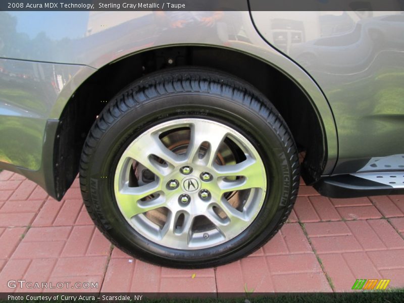 Sterling Gray Metallic / Taupe 2008 Acura MDX Technology