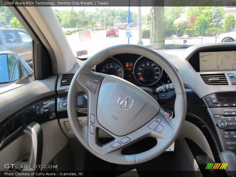 Sterling Gray Metallic / Taupe 2008 Acura MDX Technology