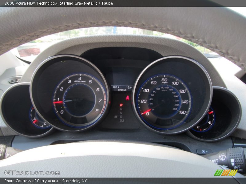 Sterling Gray Metallic / Taupe 2008 Acura MDX Technology