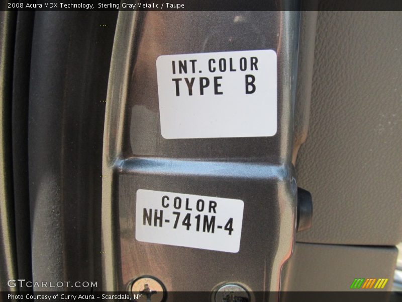 Sterling Gray Metallic / Taupe 2008 Acura MDX Technology