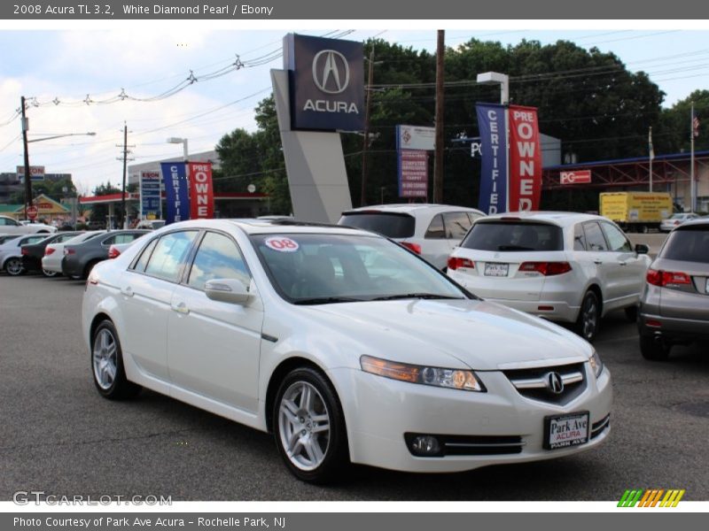 White Diamond Pearl / Ebony 2008 Acura TL 3.2