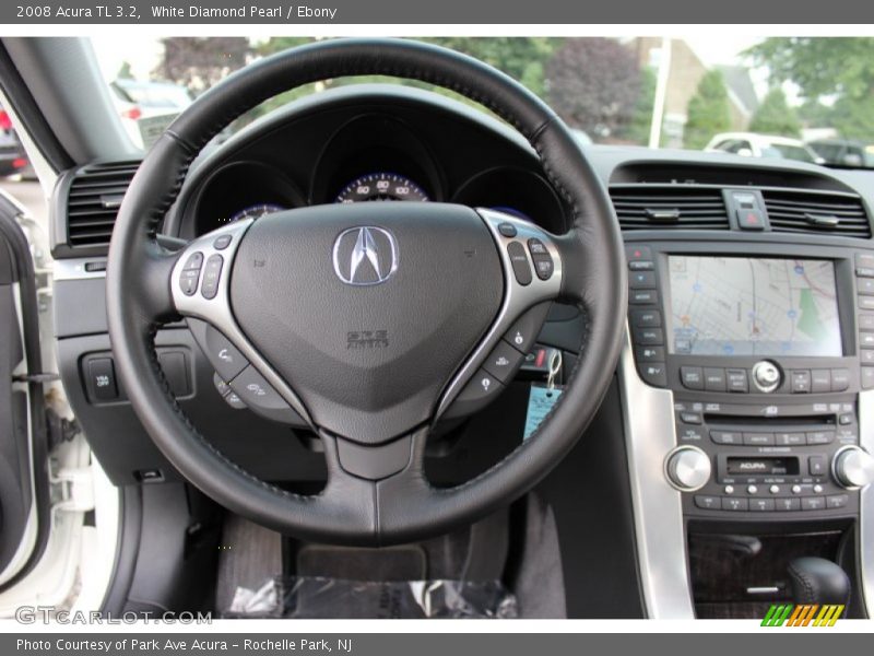 White Diamond Pearl / Ebony 2008 Acura TL 3.2