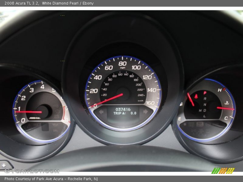 White Diamond Pearl / Ebony 2008 Acura TL 3.2