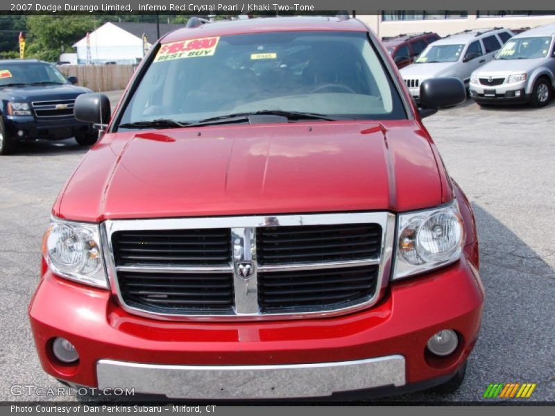 Inferno Red Crystal Pearl / Khaki Two-Tone 2007 Dodge Durango Limited