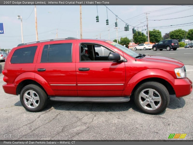 Inferno Red Crystal Pearl / Khaki Two-Tone 2007 Dodge Durango Limited