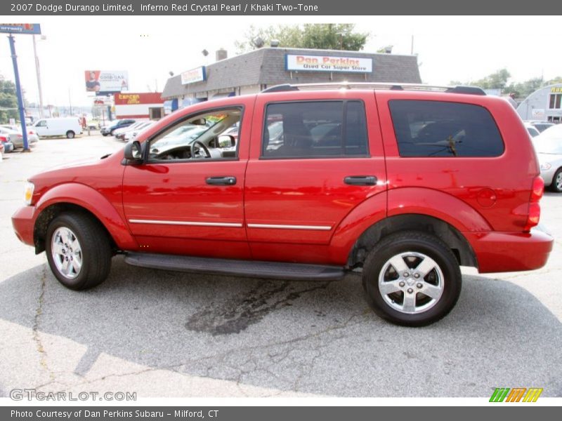 Inferno Red Crystal Pearl / Khaki Two-Tone 2007 Dodge Durango Limited