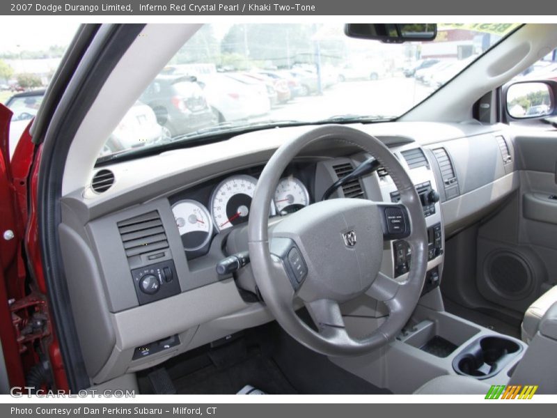 Inferno Red Crystal Pearl / Khaki Two-Tone 2007 Dodge Durango Limited