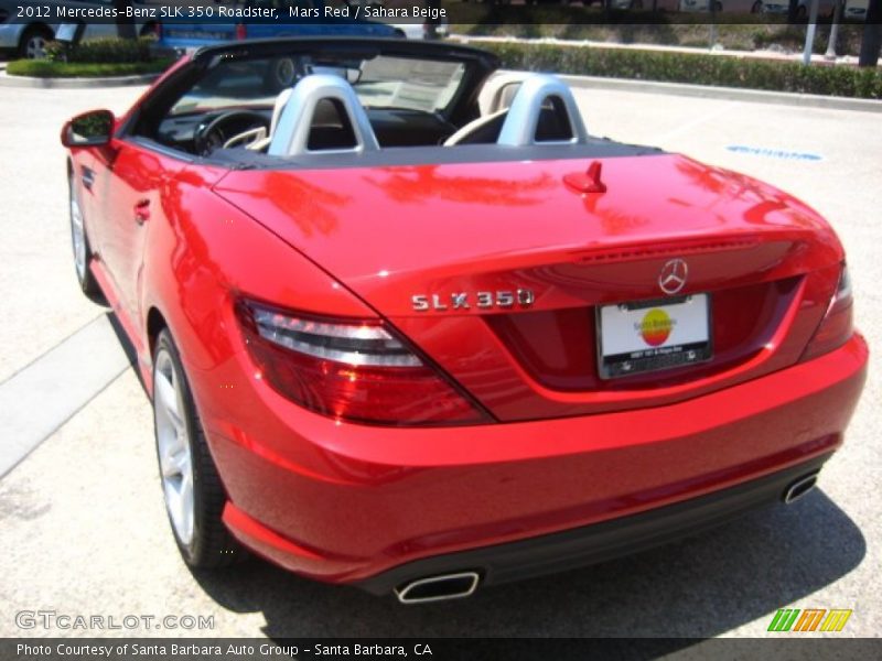 Mars Red / Sahara Beige 2012 Mercedes-Benz SLK 350 Roadster